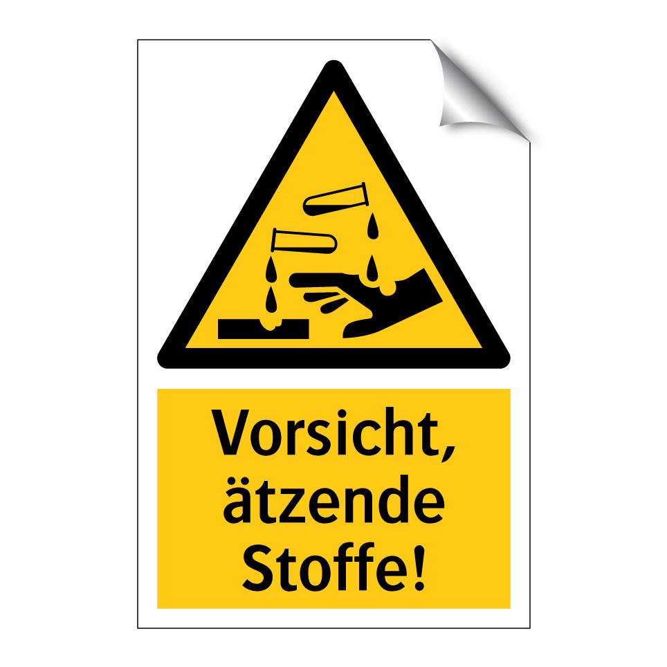 Vorsicht, ätzende Stoffe!