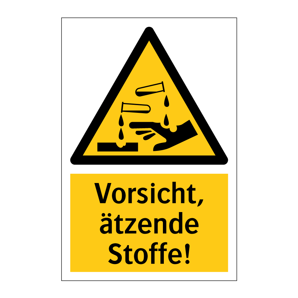 Vorsicht, ätzende Stoffe!