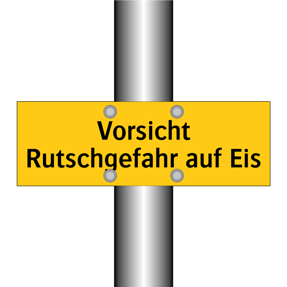 Vorsicht Rutschgefahr auf Eis