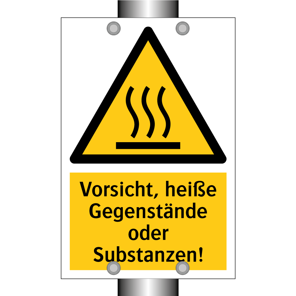 Vorsicht, heiße Gegenstände oder Substanzen!