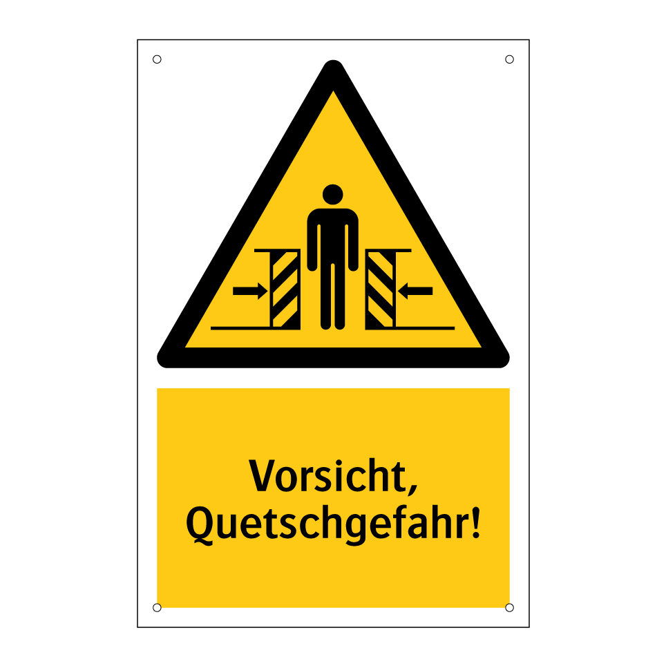 Vorsicht, Quetschgefahr!