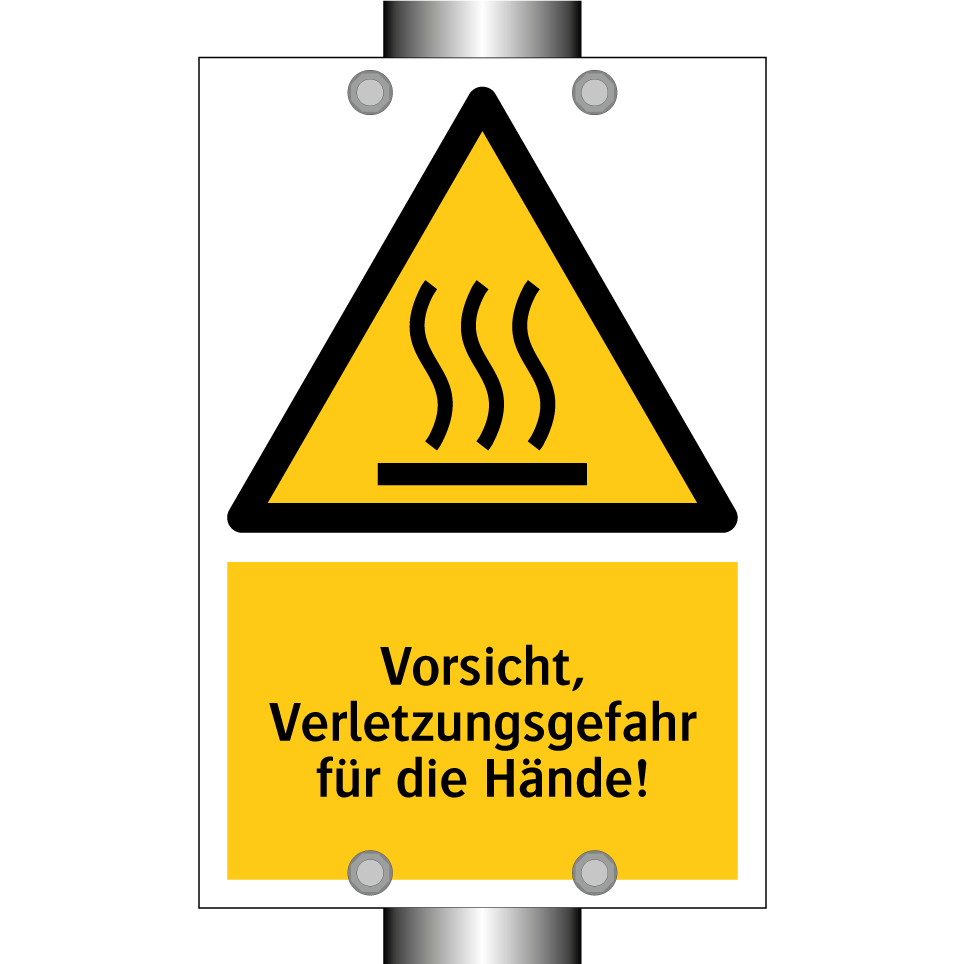 Vorsicht, Verletzungsgefahr für die Hände!