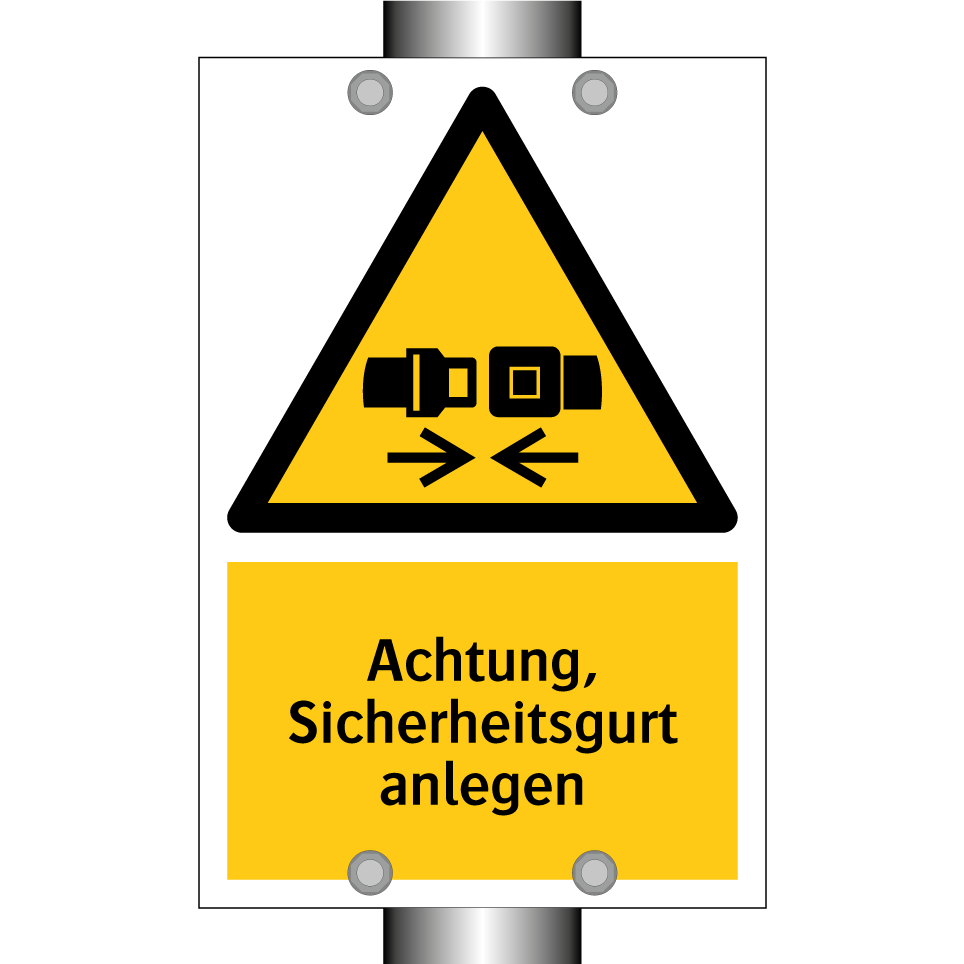 Achtung, Sicherheitsgurt anlegen