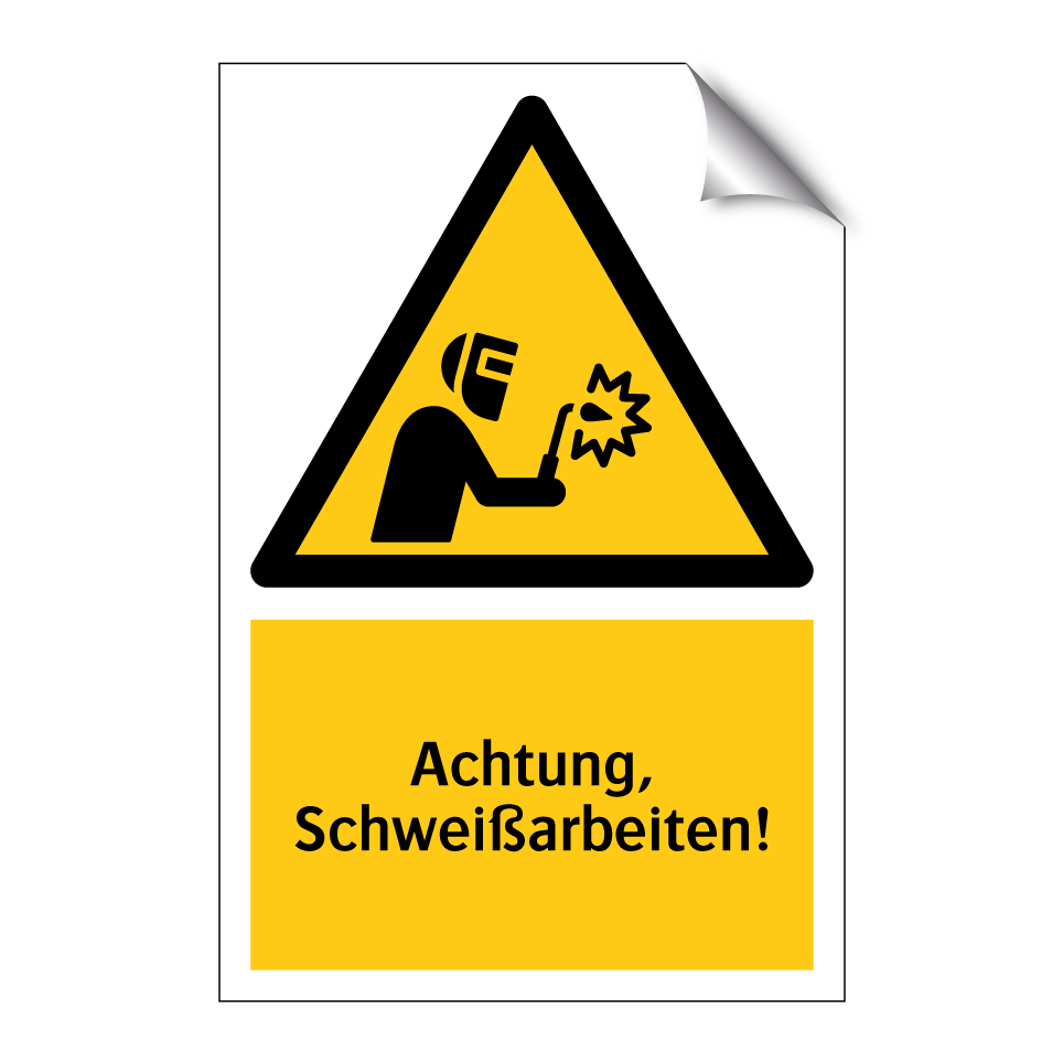 Achtung, Schweißarbeiten!