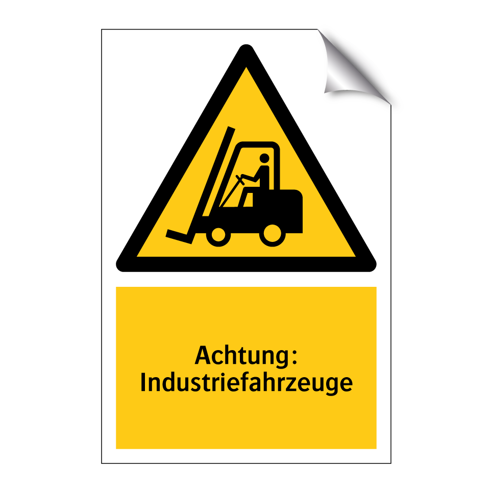 Achtung: Industriefahrzeuge
