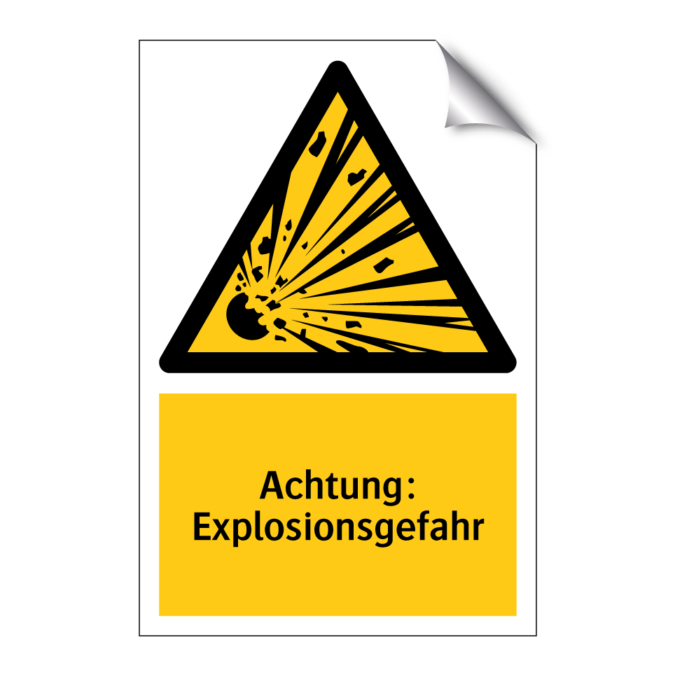 Achtung: Explosionsgefahr