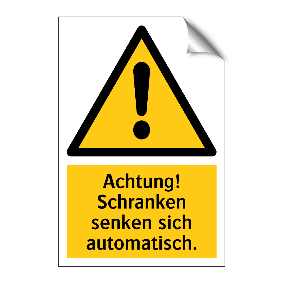 Achtung! Schranken senken sich automatisch.