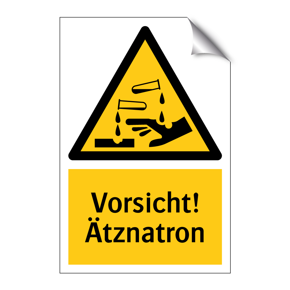 Vorsicht! Ätznatron