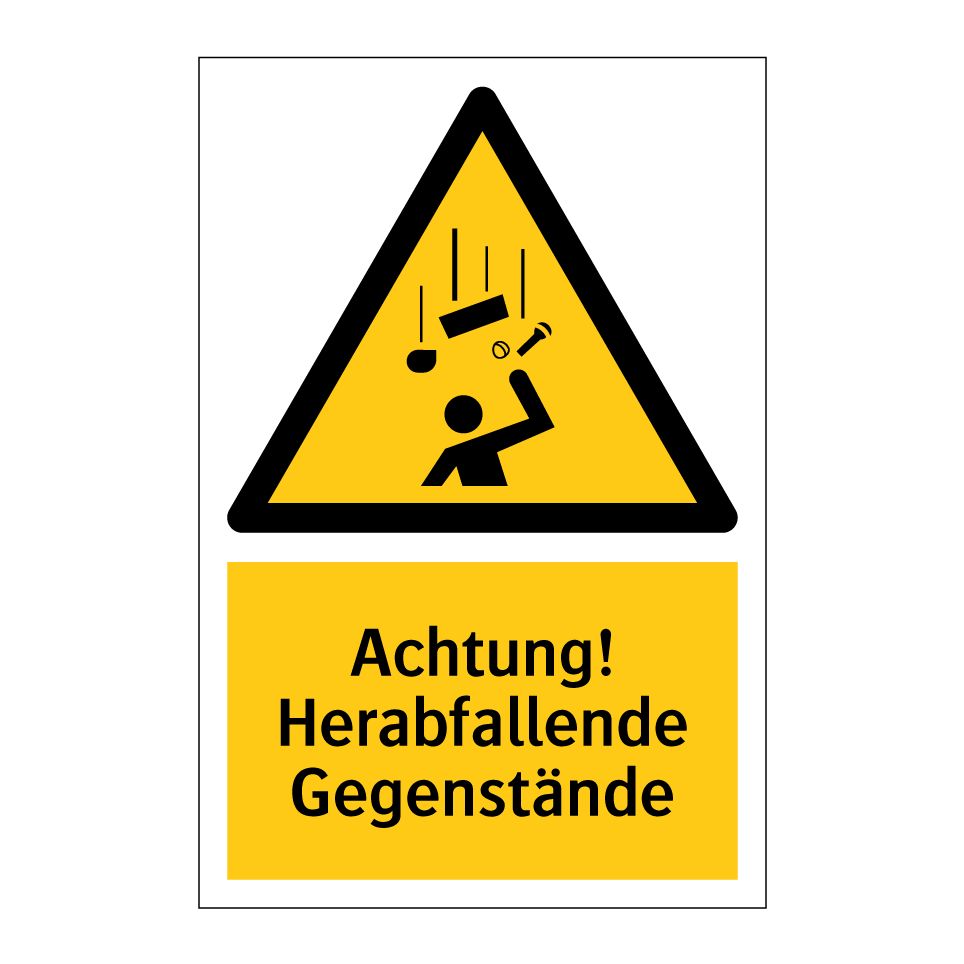 Achtung! Herabfallende Gegenstände