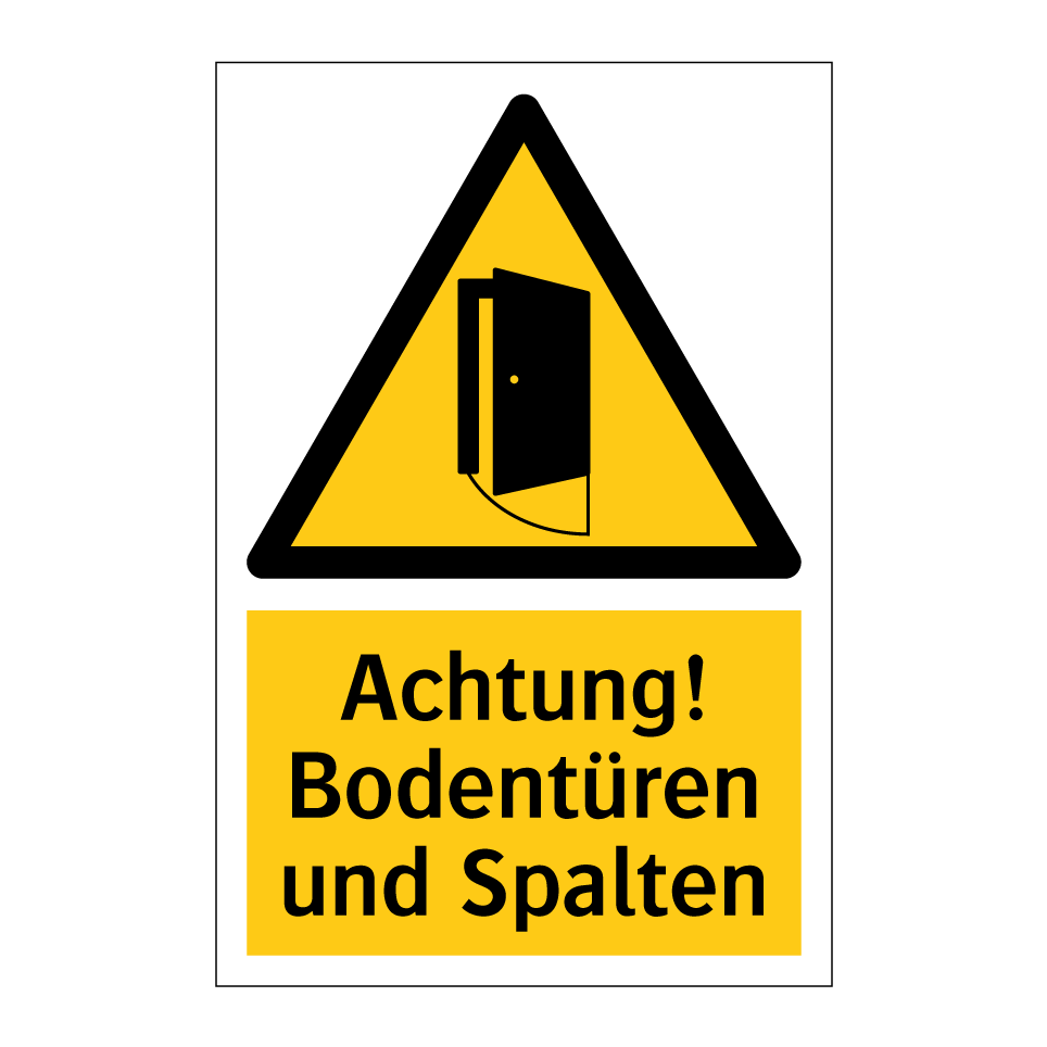 Achtung! Bodentüren und Spalten