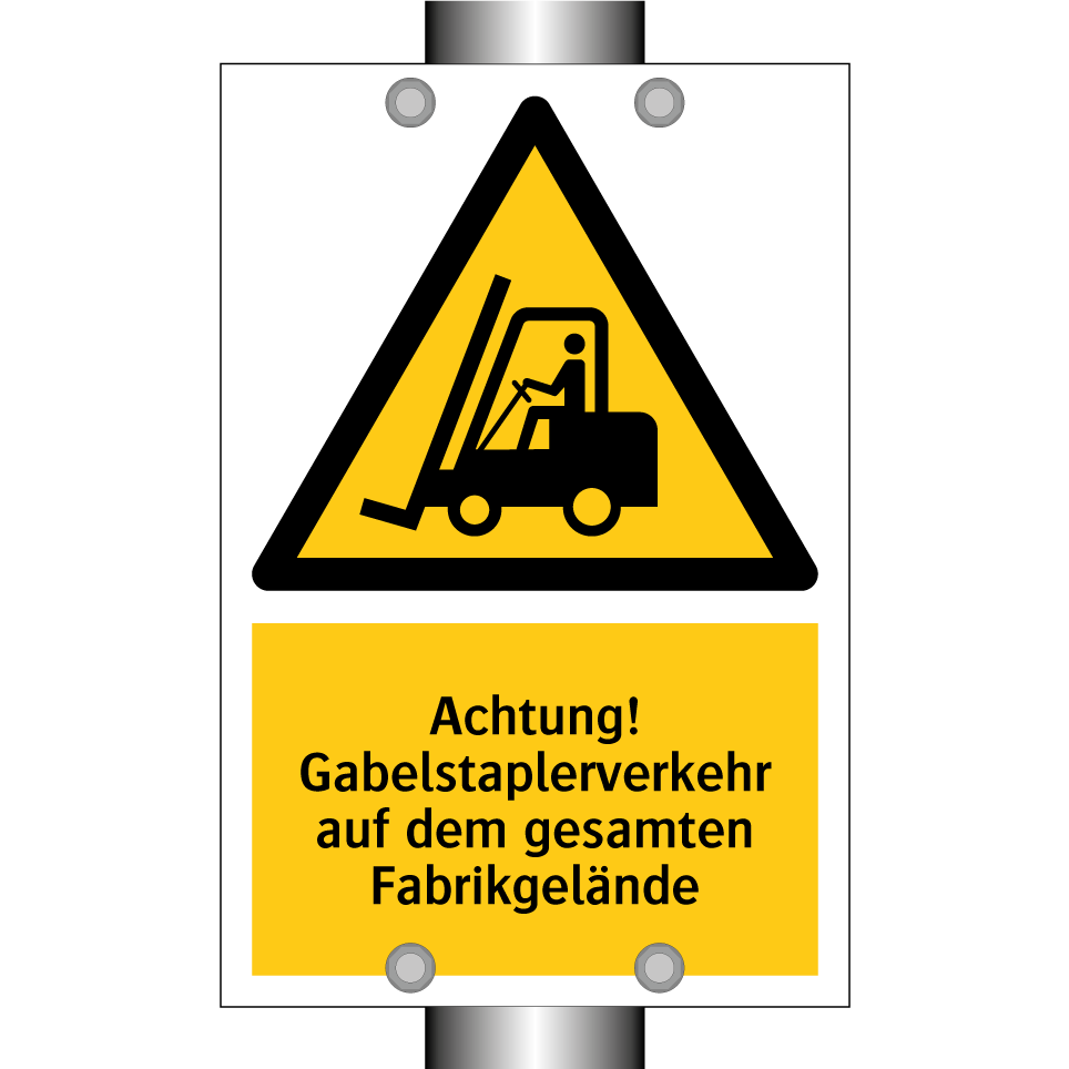 Achtung! Gabelstaplerverkehr auf dem gesamten Fabrikgelände