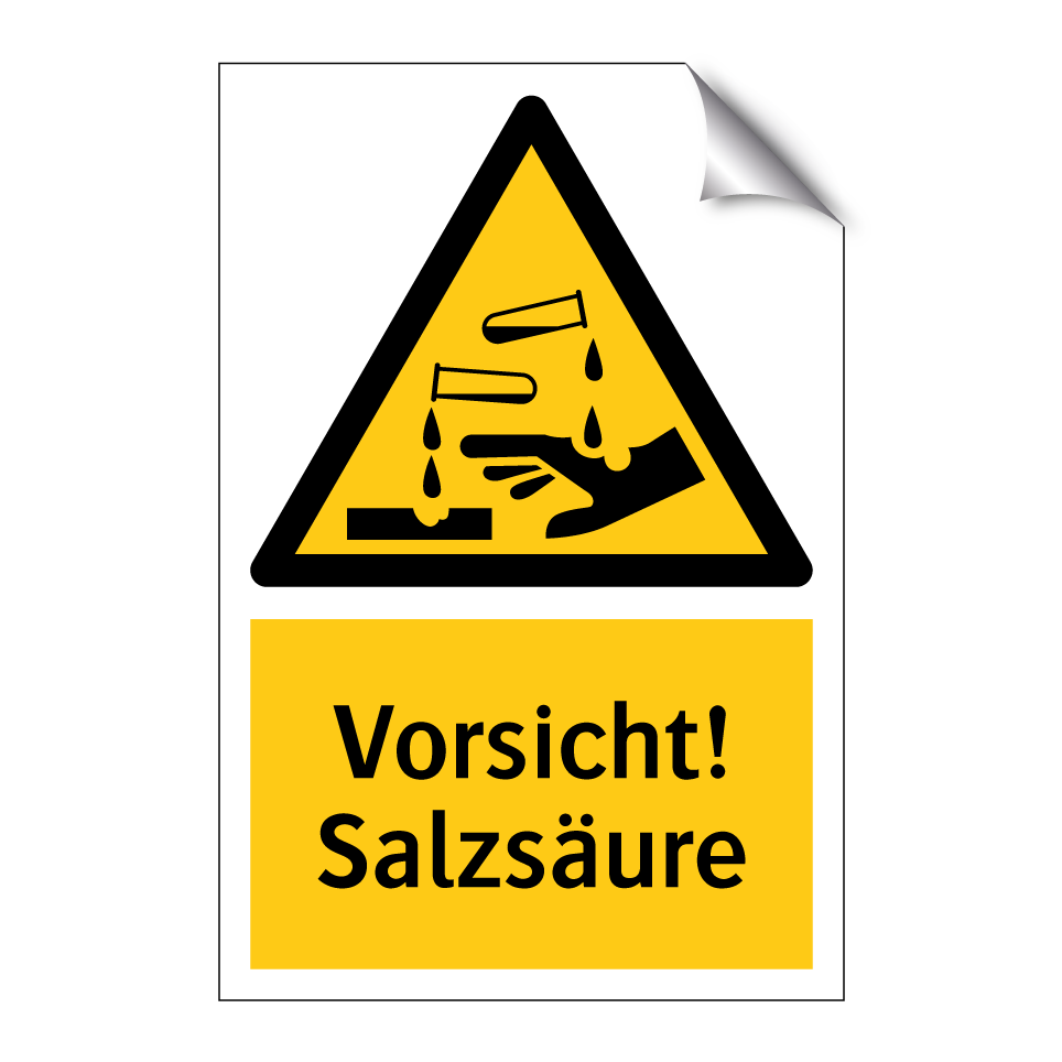 Vorsicht! Salzsäure