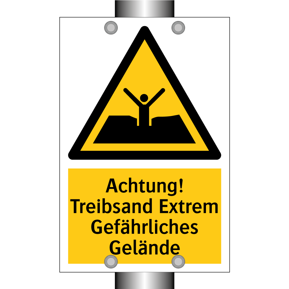 Achtung! Treibsand Extrem Gefährliches Gelände