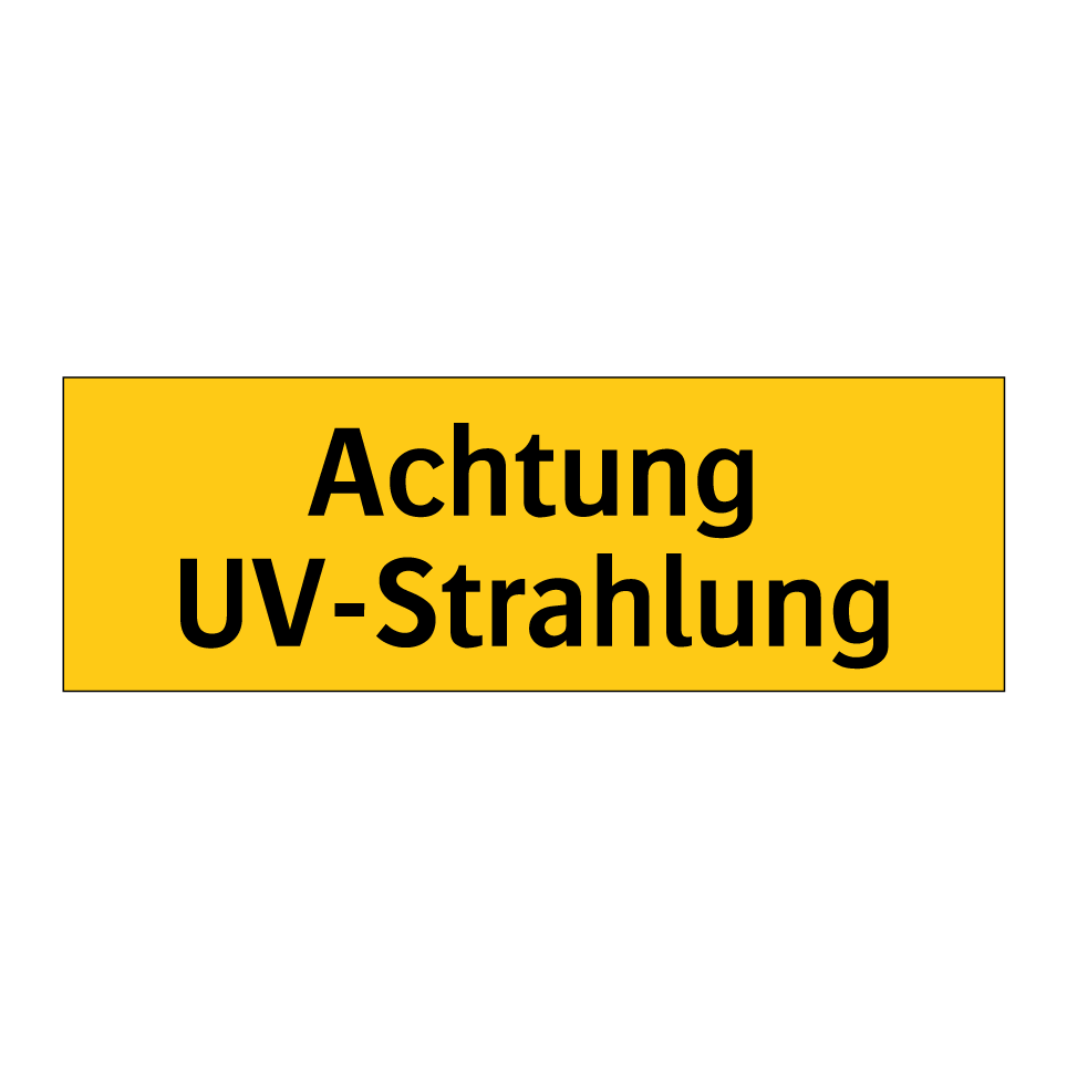 Achtung UV-Strahlung