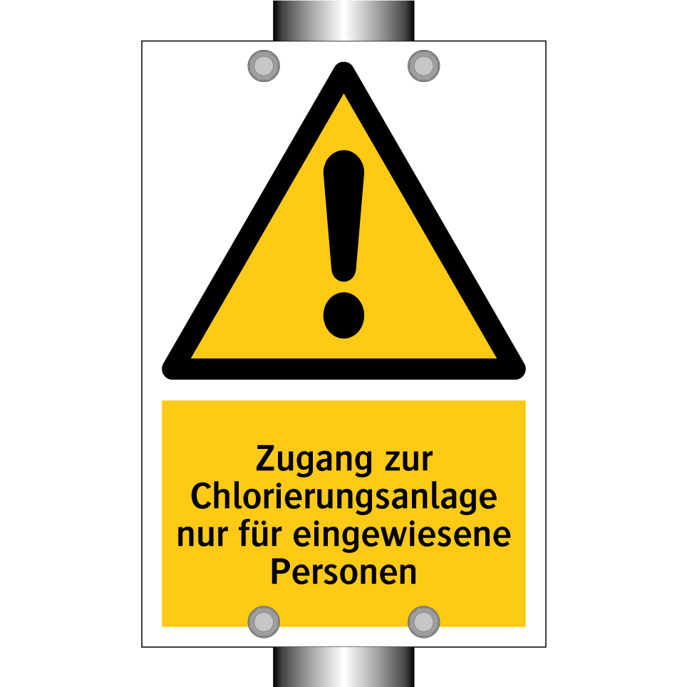 Zugang zur Chlorierungsanlage nur für eingewiesene Personen