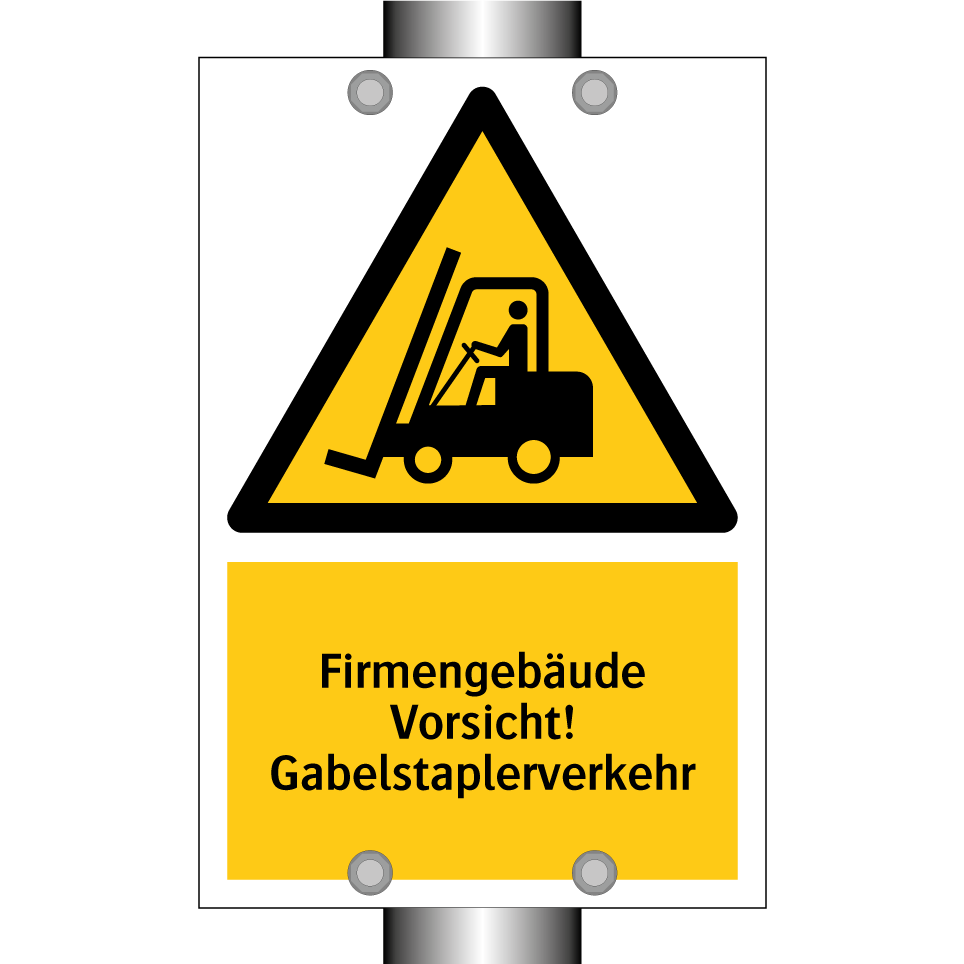 Firmengebäude Vorsicht! Gabelstaplerverkehr