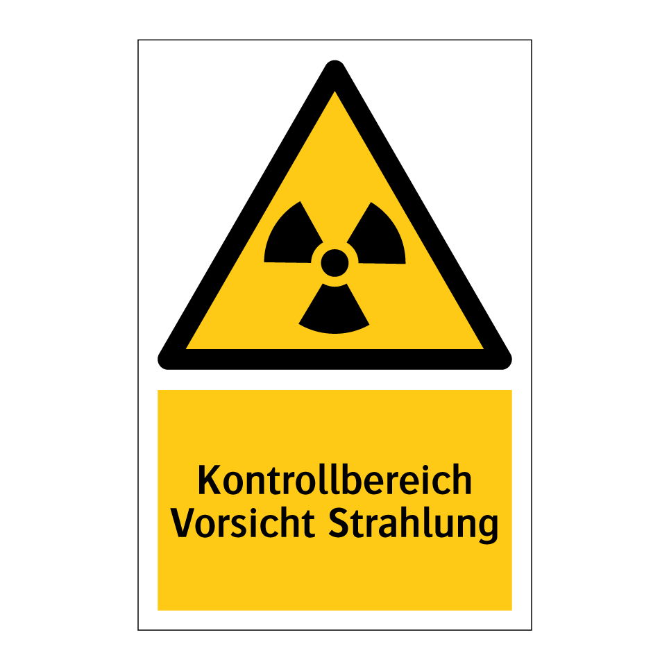 Kontrollbereich Vorsicht Strahlung