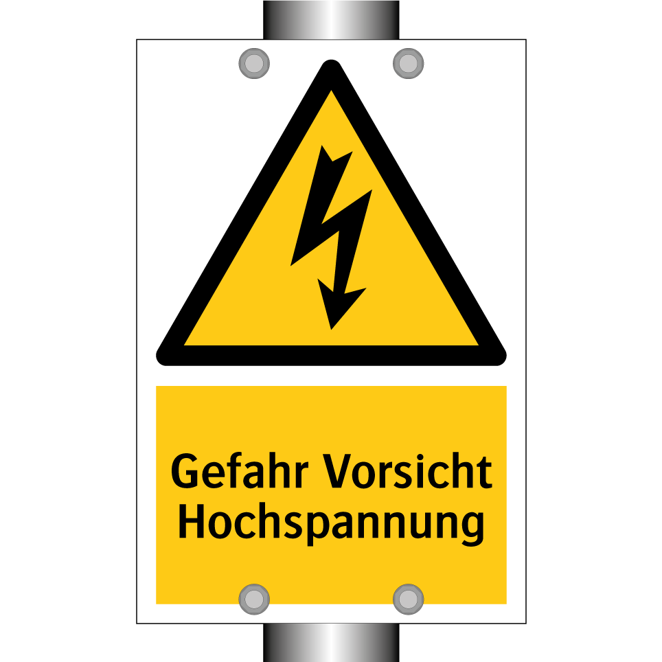 Gefahr Vorsicht Hochspannung