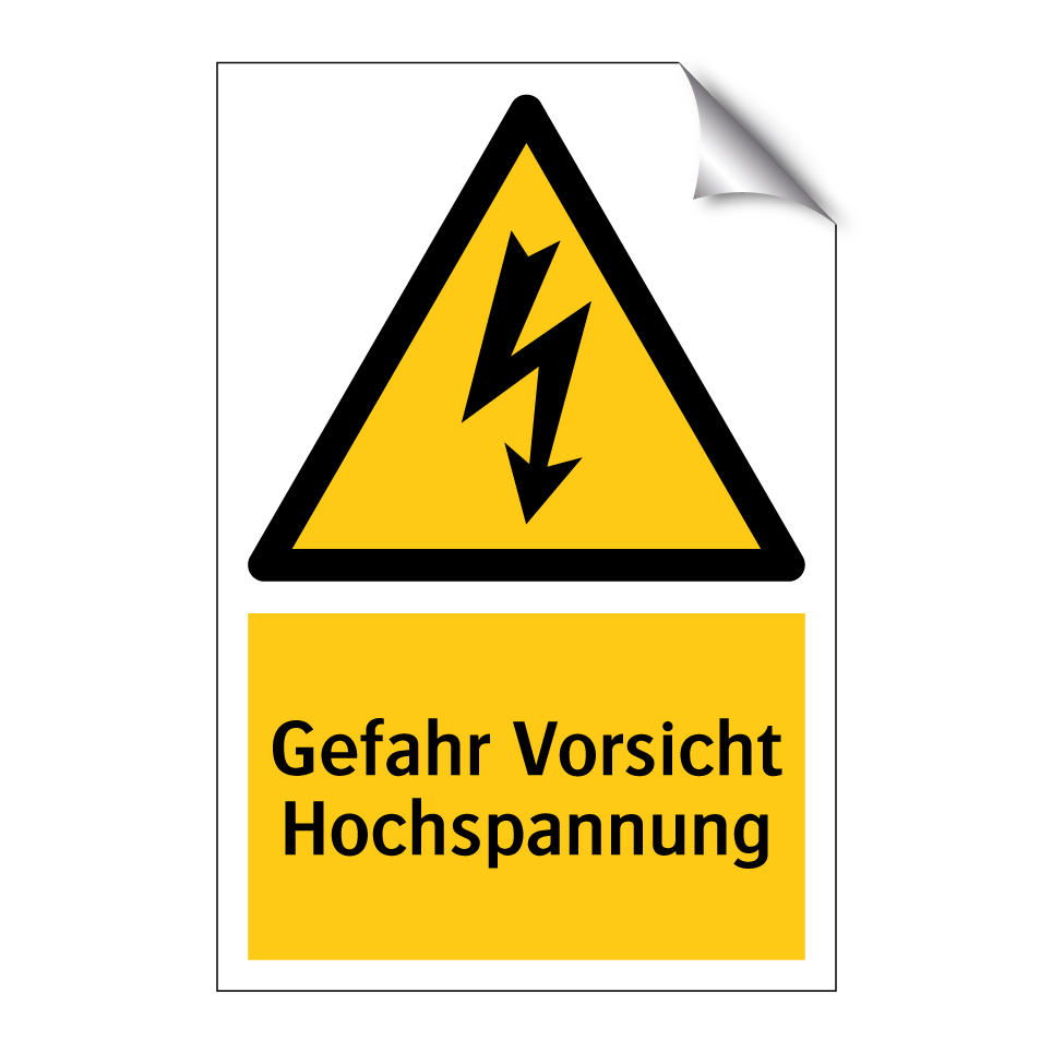Gefahr Vorsicht Hochspannung