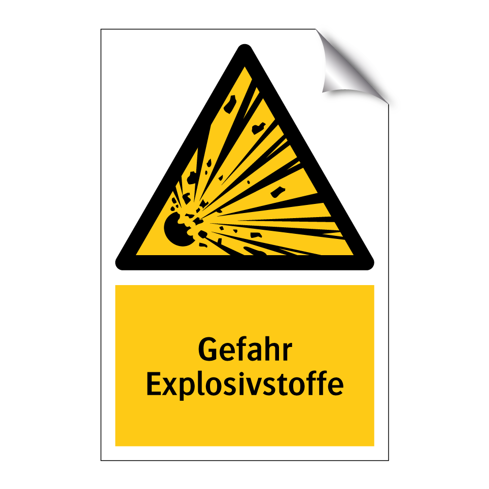 Gefahr Explosivstoffe