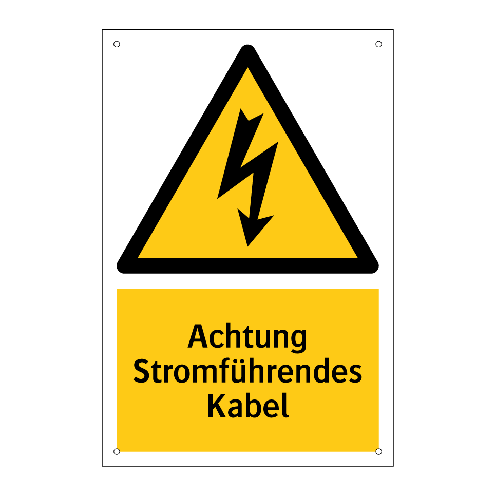 Achtung Stromführendes Kabel