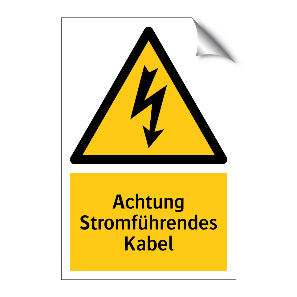 Achtung Stromführendes Kabel