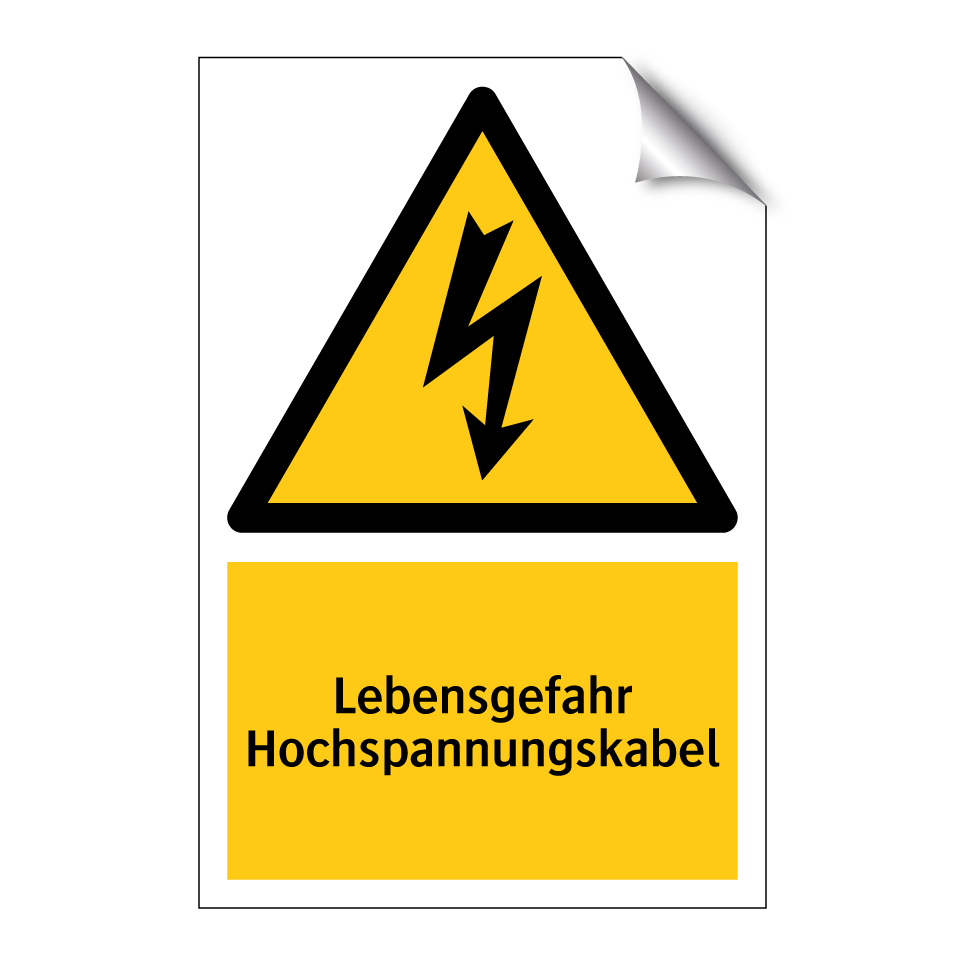 Lebensgefahr Hochspannungskabel