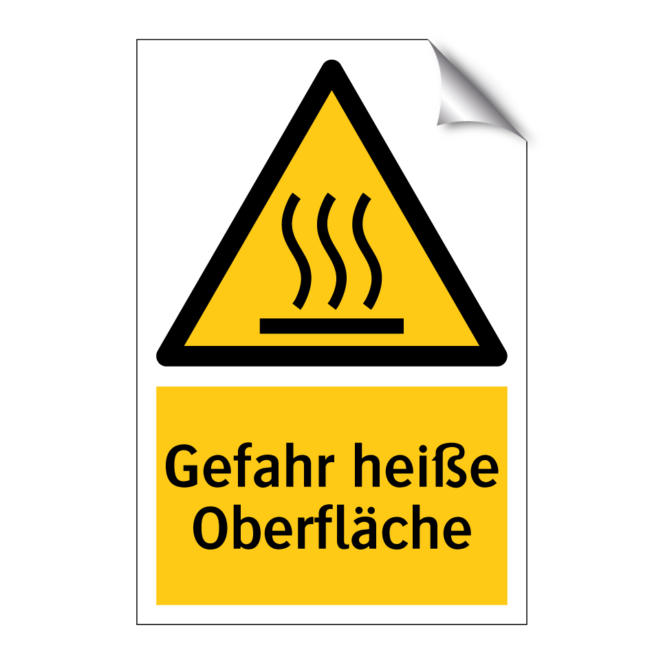 Gefahr heiße Oberfläche