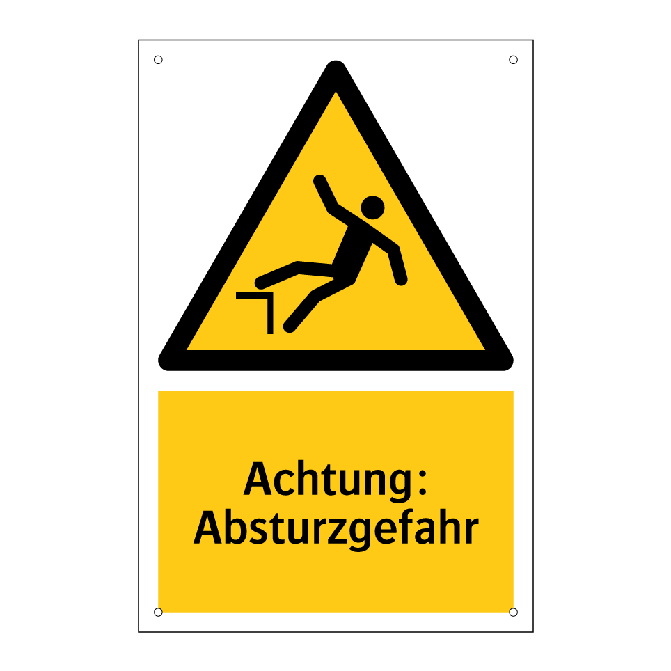 Achtung: Absturzgefahr