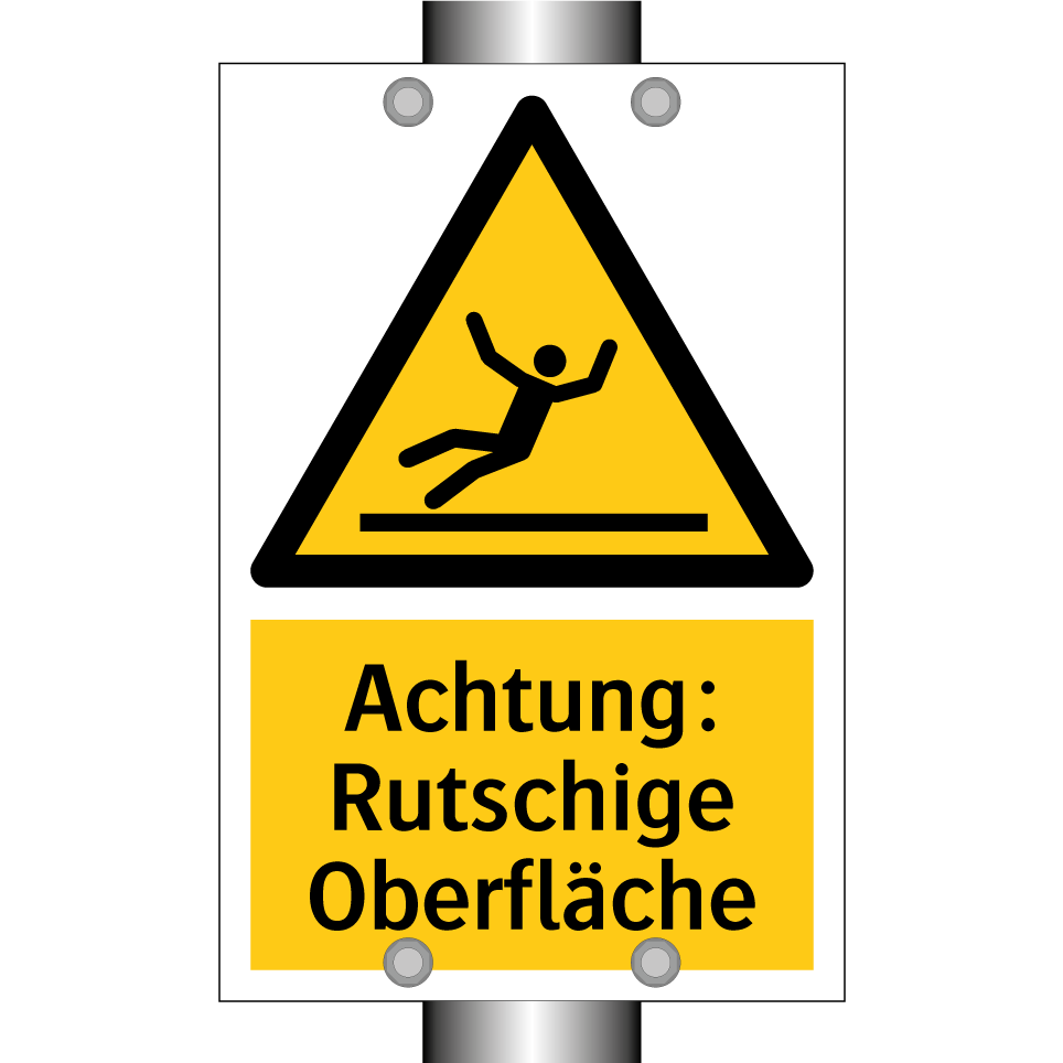 Achtung: Rutschige Oberfläche