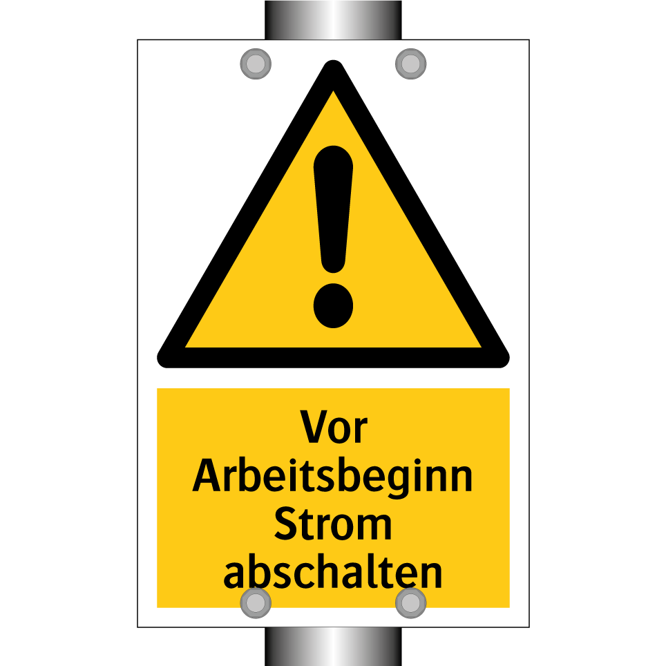 Vor Arbeitsbeginn Strom abschalten