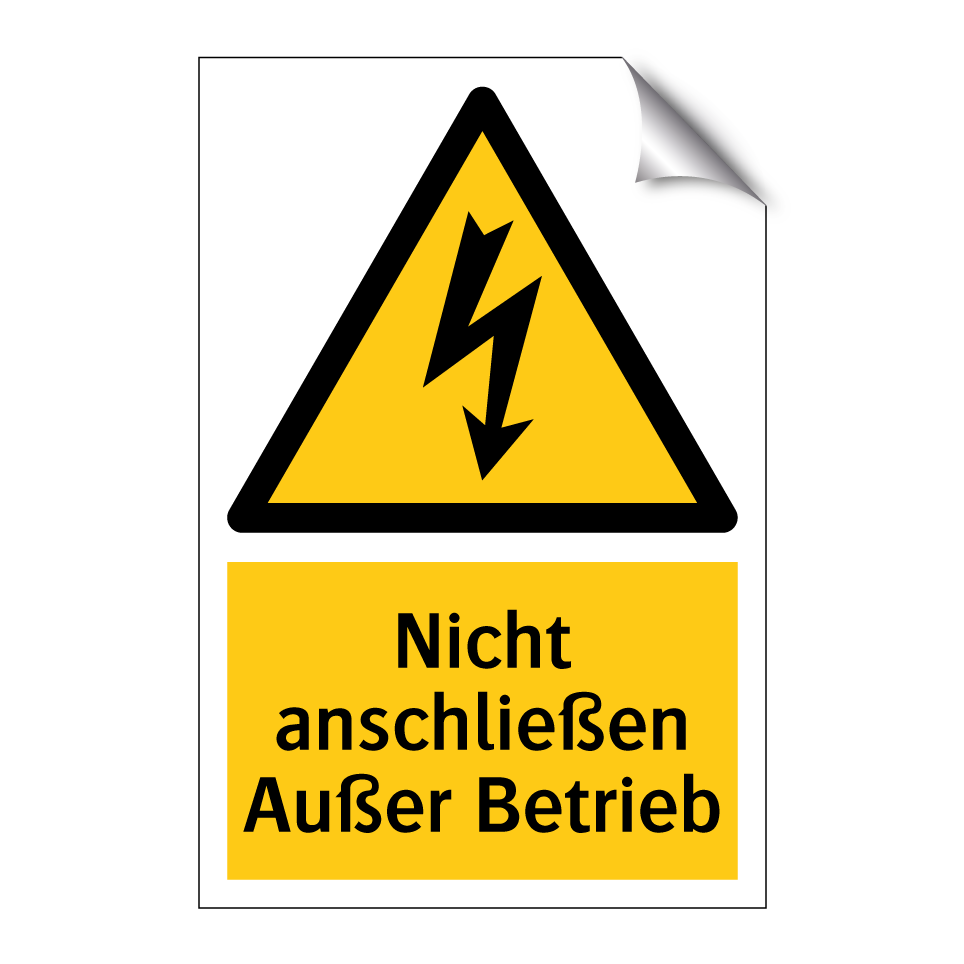 Nicht anschließen Außer Betrieb