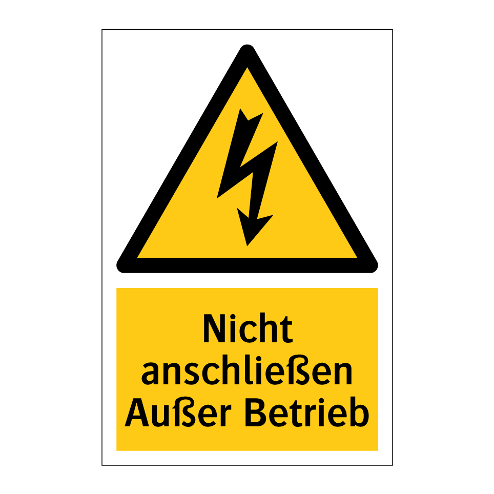Nicht anschließen Außer Betrieb