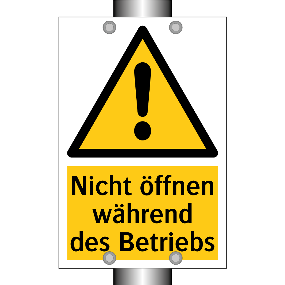 Nicht öffnen während des Betriebs