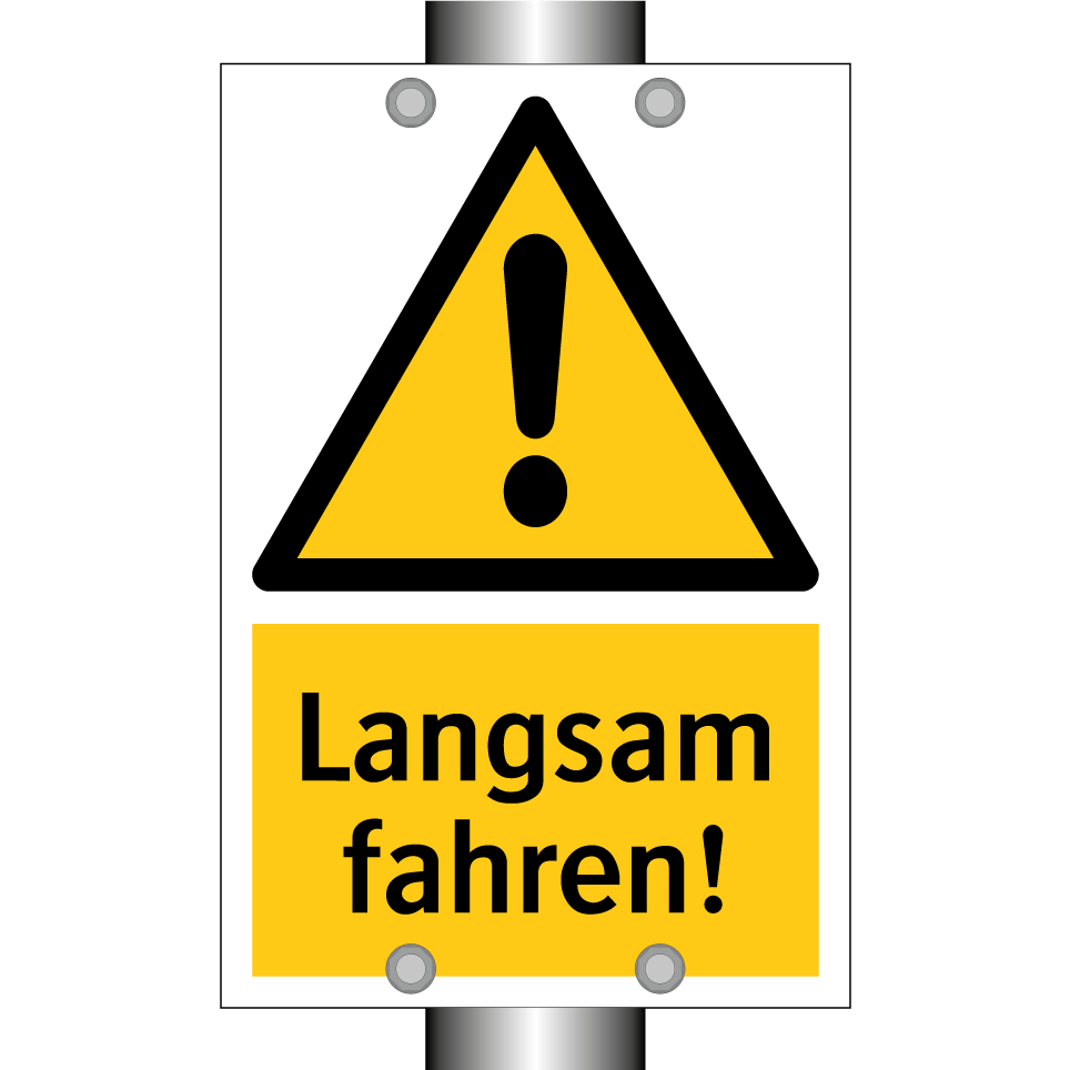 Langsam fahren!