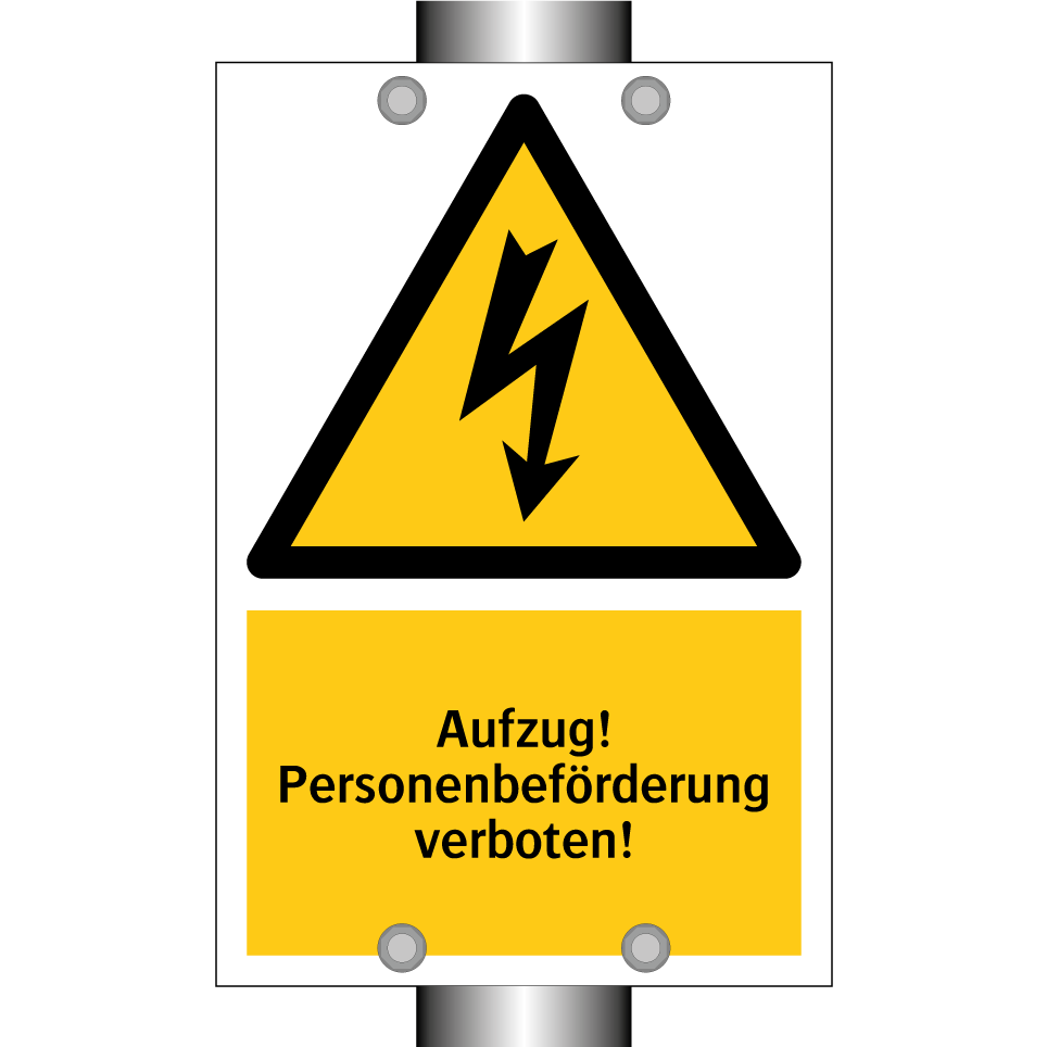 Aufzug! Personenbeförderung verboten!