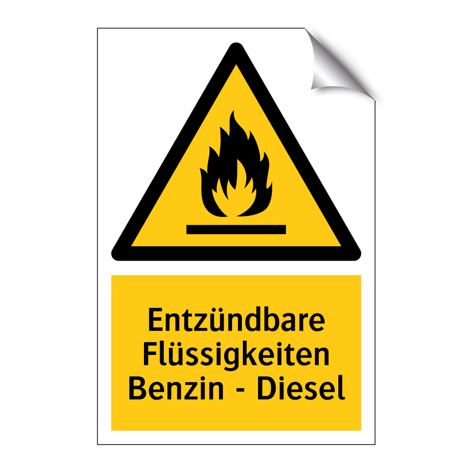 Entzündbare Flüssigkeiten Benzin - Diesel