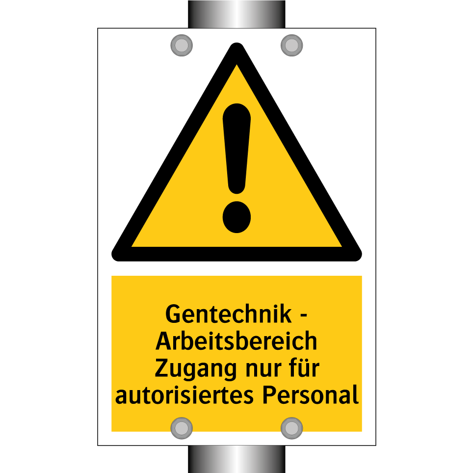 Gentechnik - Arbeitsbereich Zugang nur für autorisiertes Personal