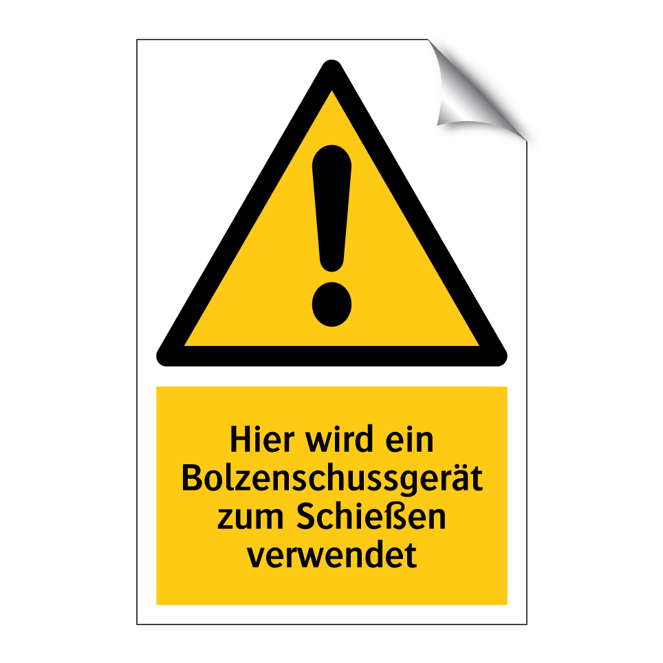 Hier wird ein Bolzenschussgerät zum Schießen verwendet