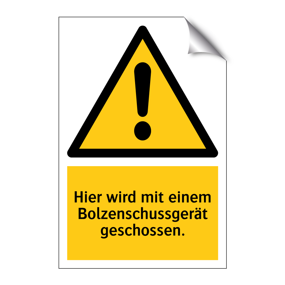 Hier wird mit einem Bolzenschussgerät geschossen.