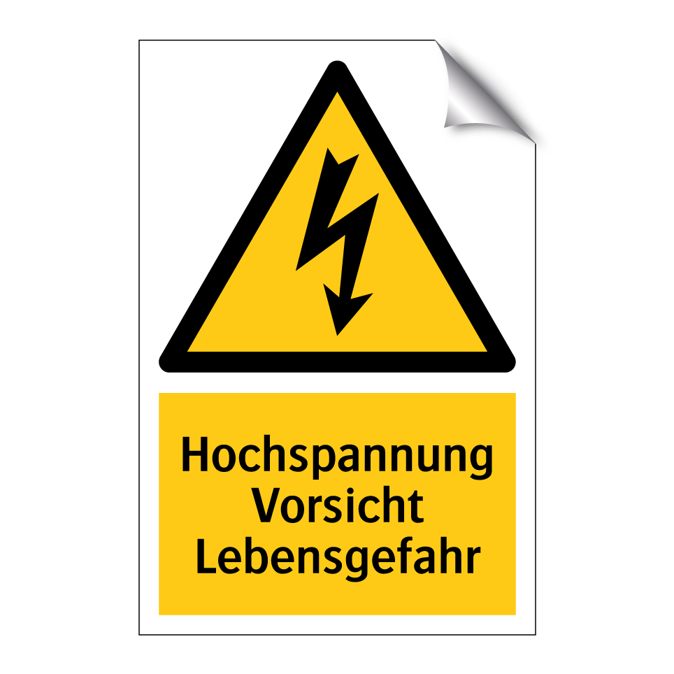 Hochspannung Vorsicht Lebensgefahr