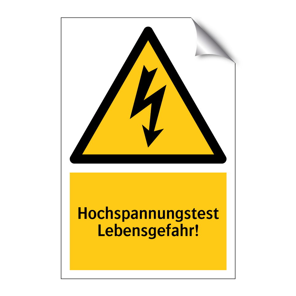 Hochspannungstest Lebensgefahr!