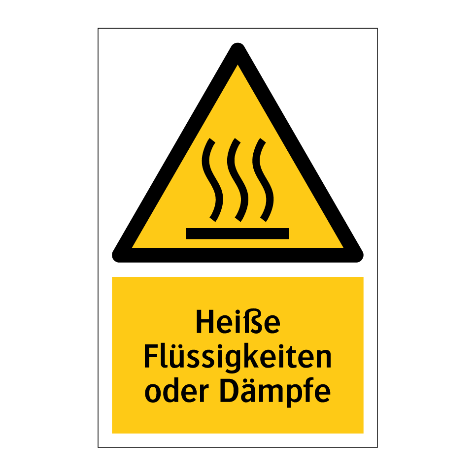Heiße Flüssigkeiten oder Dämpfe