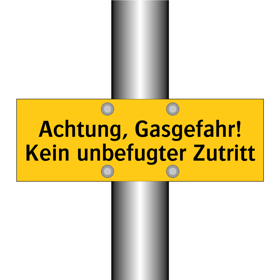 Achtung, Gasgefahr! Kein unbefugter Zutritt