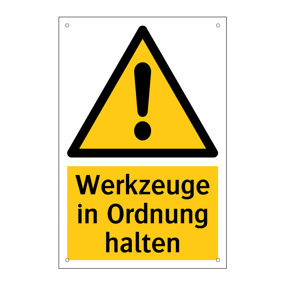 Werkzeuge in Ordnung halten