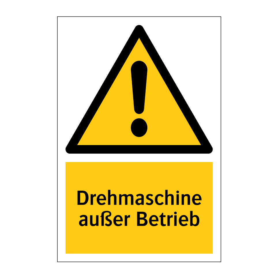 Drehmaschine außer Betrieb