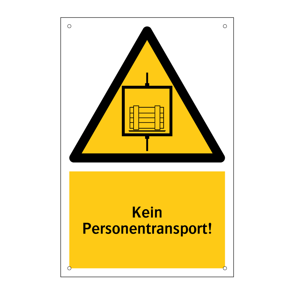 Kein Personentransport!