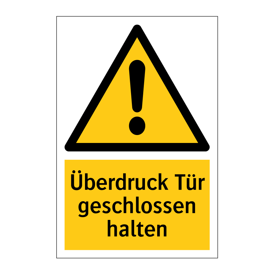 Überdruck Tür geschlossen halten