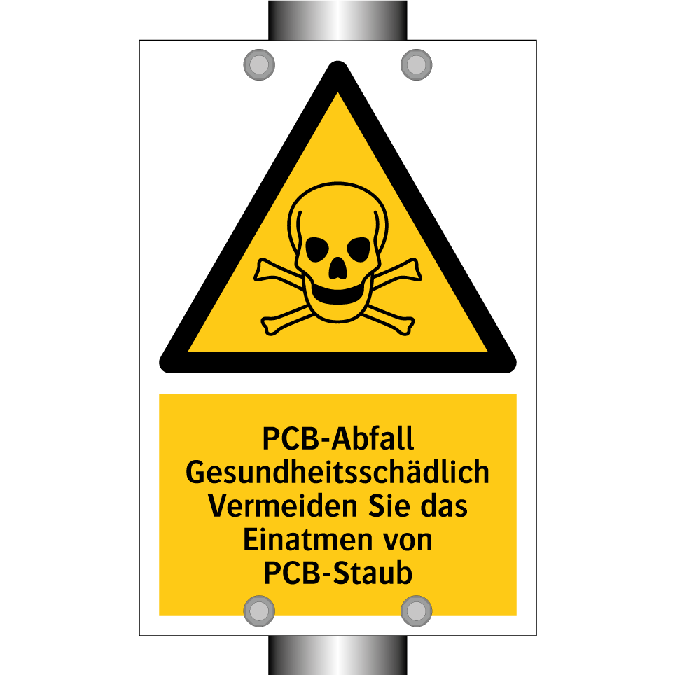 PCB-Abfall Gesundheitsschädlich Vermeiden Sie das Einatmen von PCB-Staub
