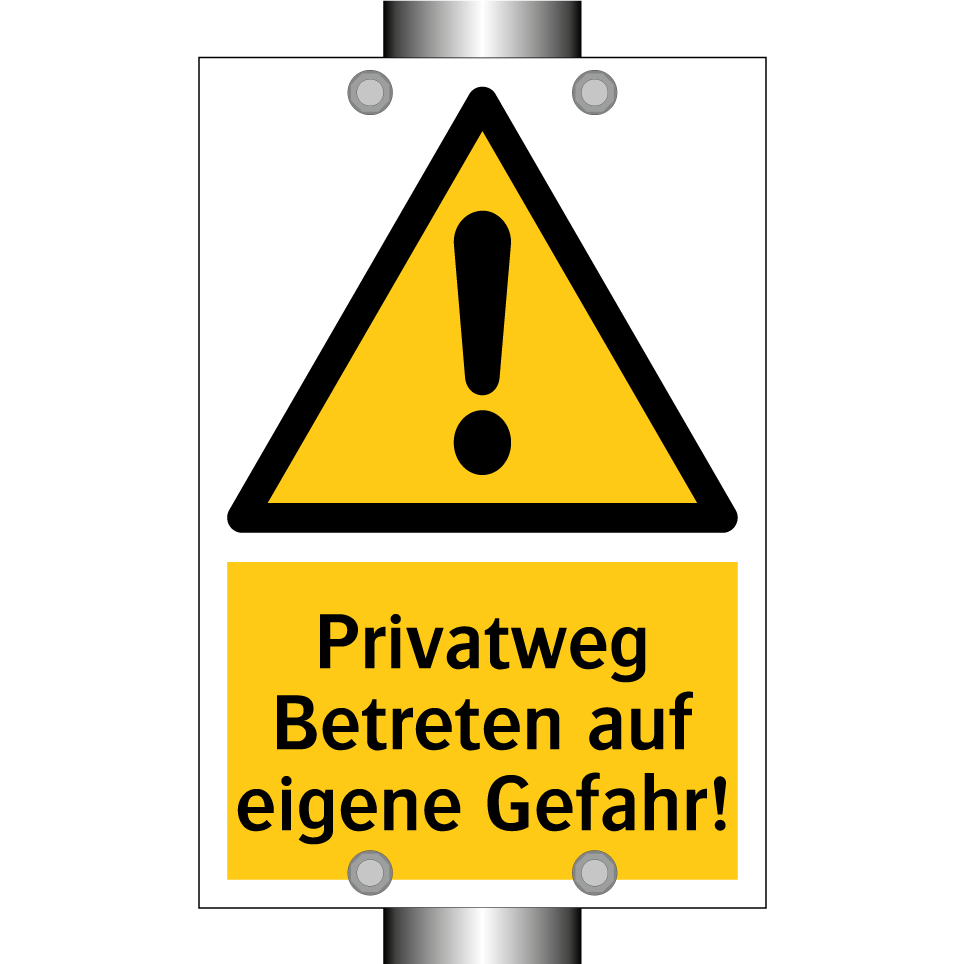 Privatweg Betreten auf eigene Gefahr!
